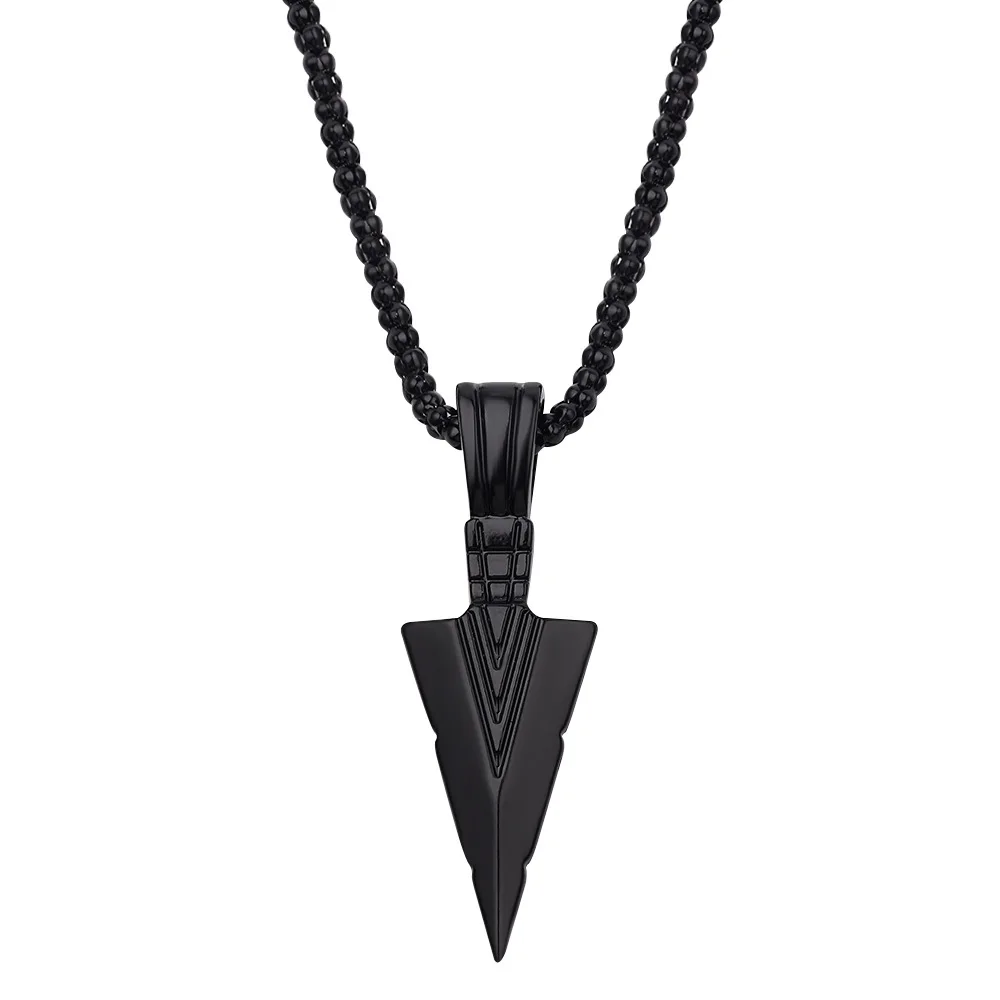 New fashion Spear Pendant Necklaces Men Black Gold sliver color For Jewelry Gift collier femme collar Chocker | Украшения и