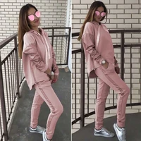 tracksuit women two piece set zip hoodies sweatshirt and pants suits female print lounge wear clothes jogging sportswear outfits