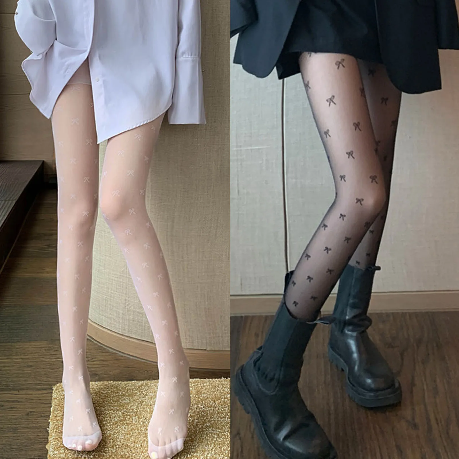 

Sexy Women Pantyhose Tights Summer Nylon Polka Dot Print Stocking Seamless Fishnet Mesh Female Hosiery Hot Sale Fits 40-55kg