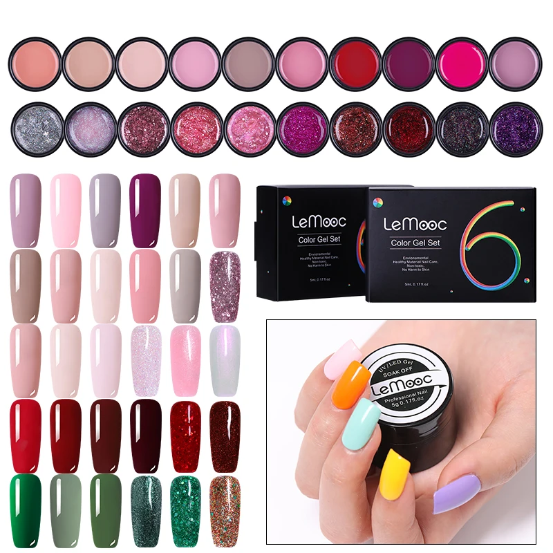 Гель лак LEMOOC для ногтей 5 мл 6 шт./лот|Гель ногтей| |