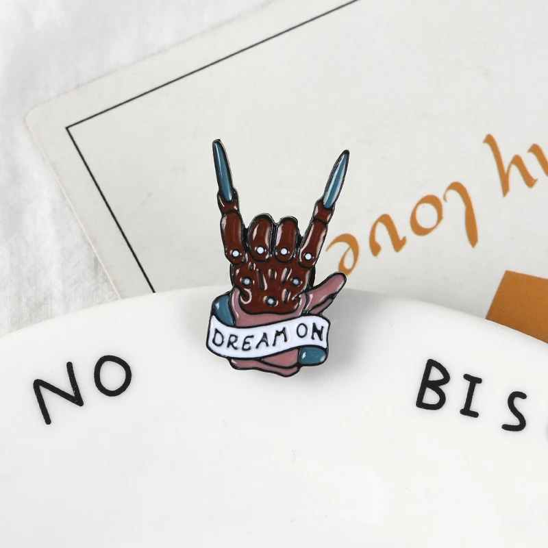 Эмалированная брошь Zombie Horned в стиле панк-рок Стивен Тайлер значок с лацканами