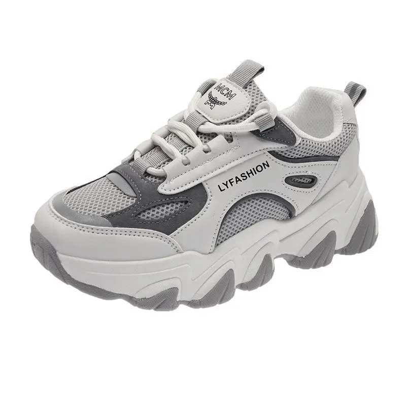 

Winter Casual Warm Plush Inside Sneakers Women Spring Fashion Patchwork Sports Shoes Lady Sewing Lace-Up Running