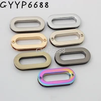 10 30 100pcs 8 colors 4020mm 29mm inner rainbow oval shape eyelets for woman shoulderbag chain bag metal accessories