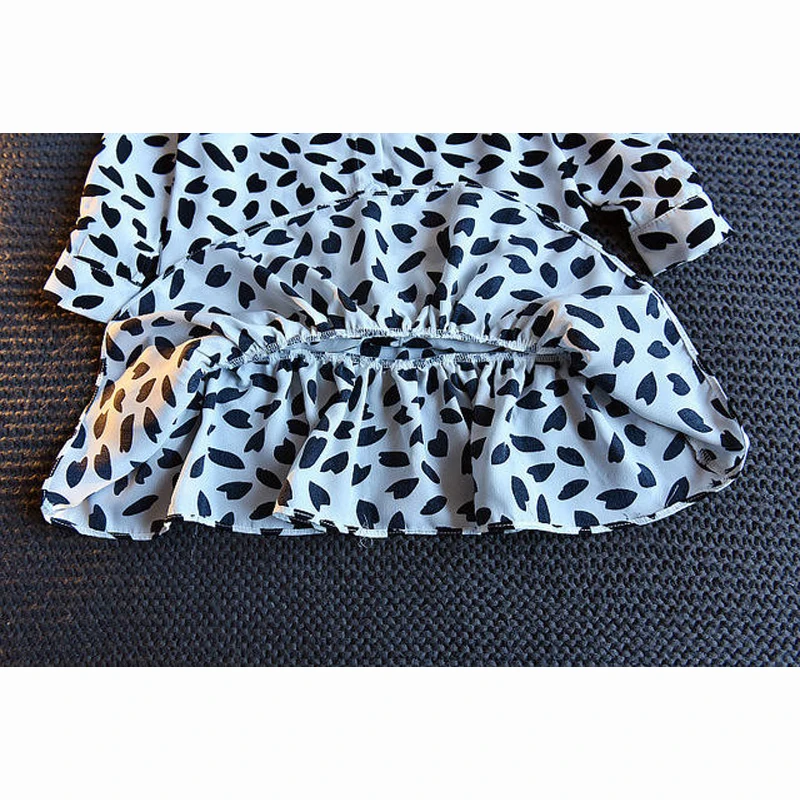 Осень 2019 Детские платья для девочек высококачественное повседневное шифоновое