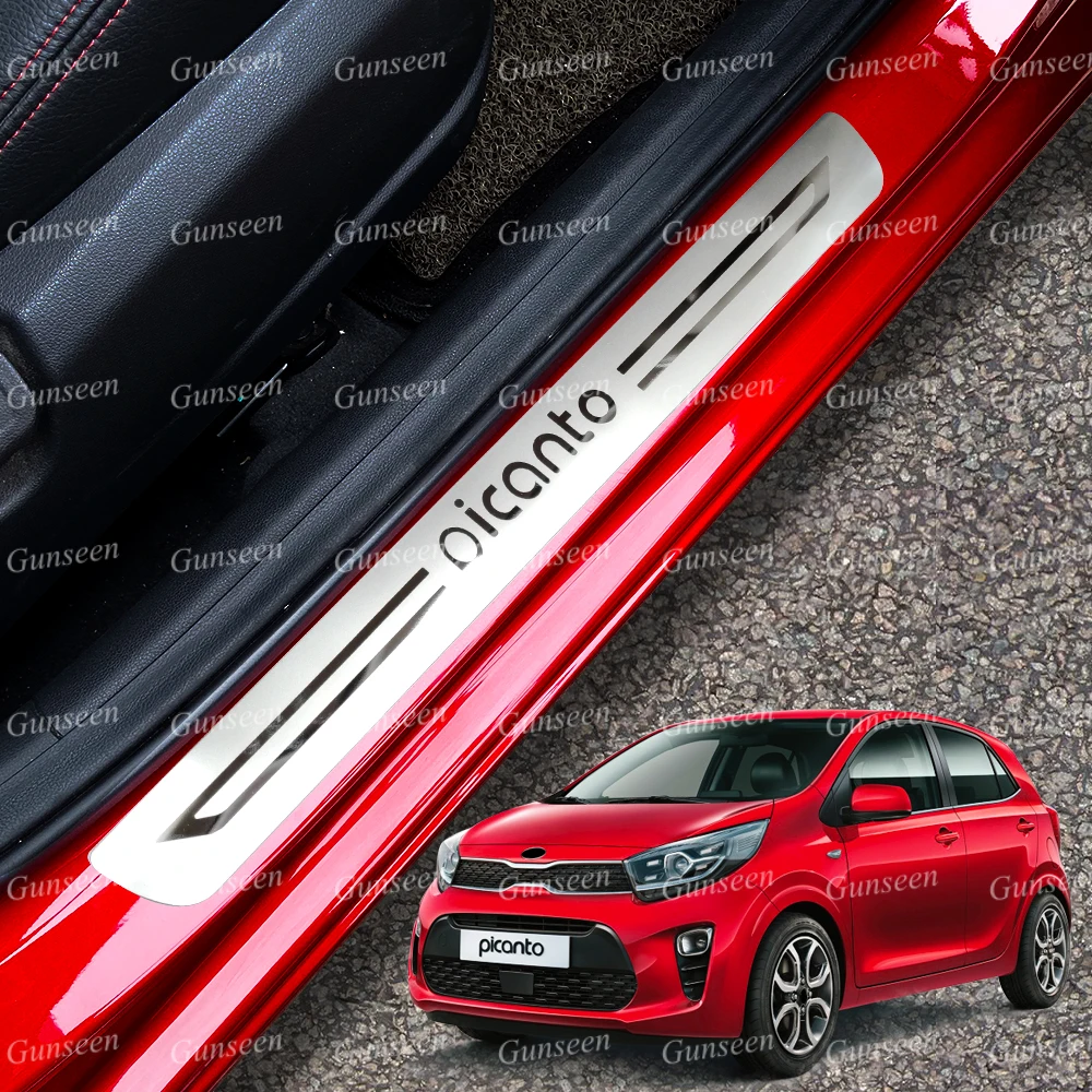 

Автомобильные аксессуары для Kia Picanto GT X Line, наклейка из нержавеющей стали для защиты порога, педалей 2021 2015 2016 2019 2018 2020