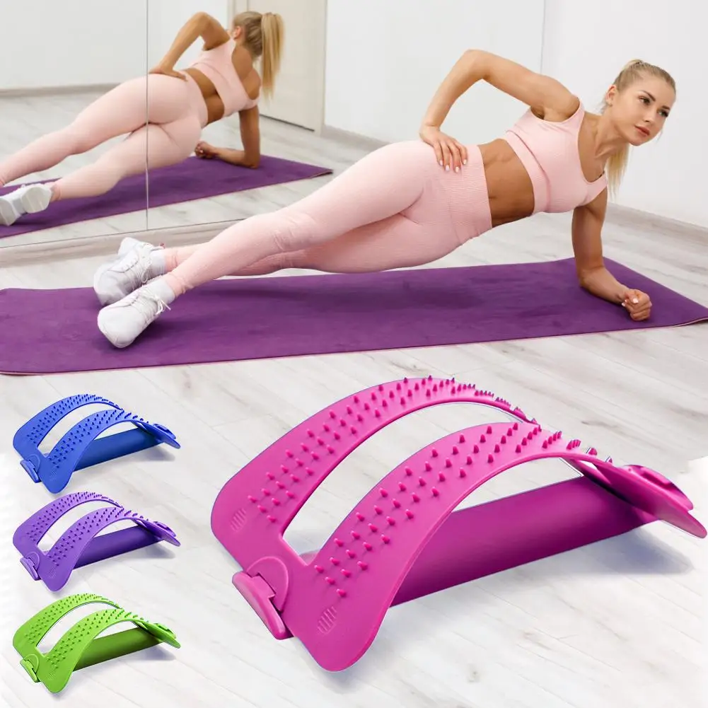 

Йога спины растягиватель 3 высоты Регулируемый Поясничный спины растягивающее устройство верхней нижней части спины растягиватель Массаж...