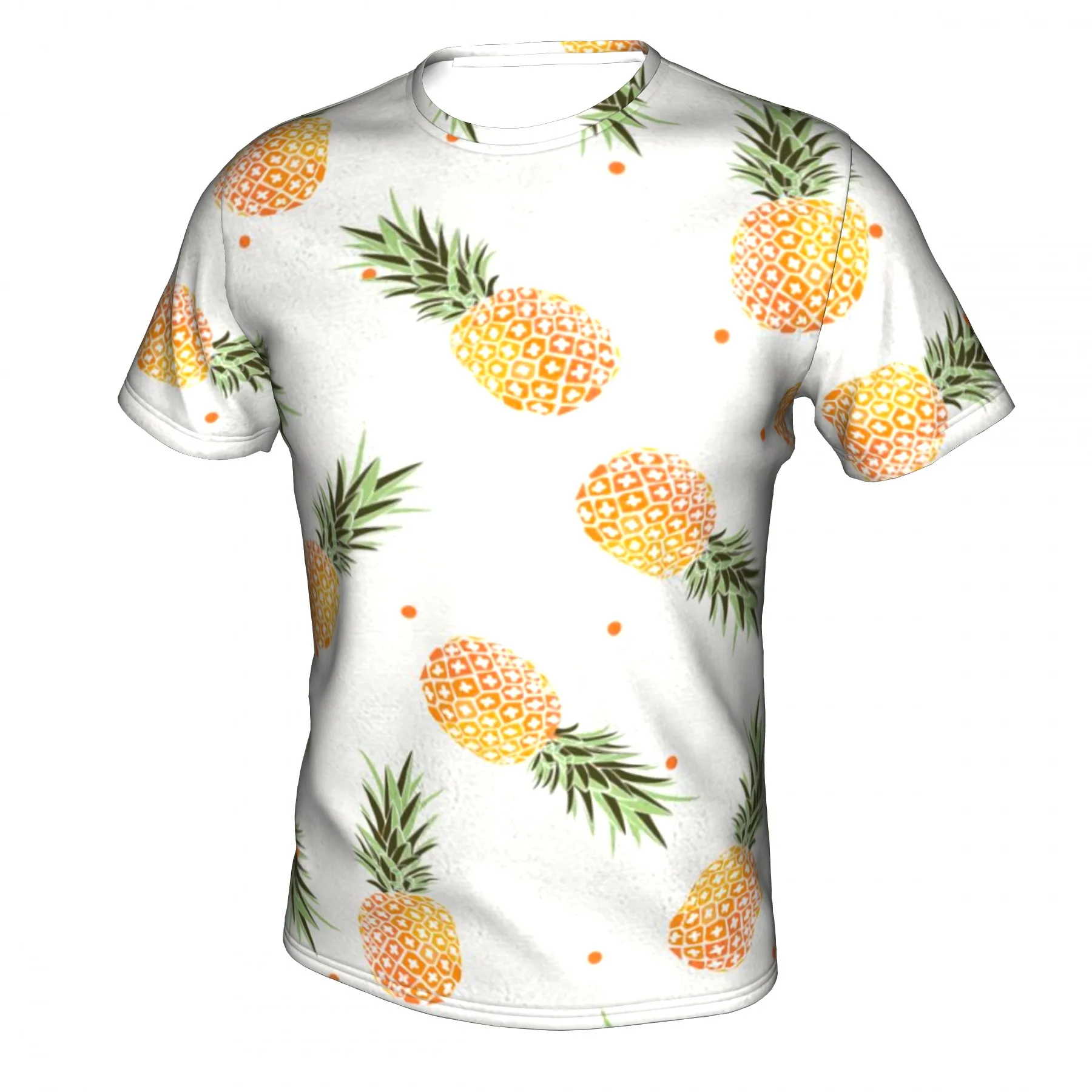 

Оригинальная футболка STSVZORR с мультяшным принтом в виде японского ананаса, универсальный летний топ с коротким рукавом