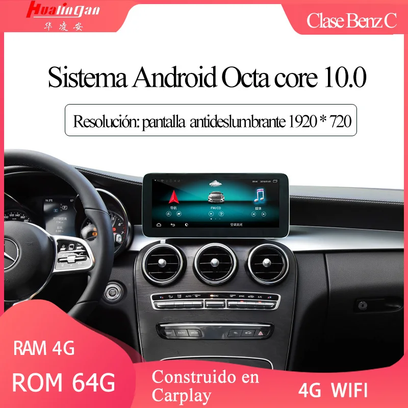 Автомобильный мультимедийный плеер hualкруг Benz C Class NTG 5 Android 8 ядер 64G Carplay WIFI 4G|GPS для