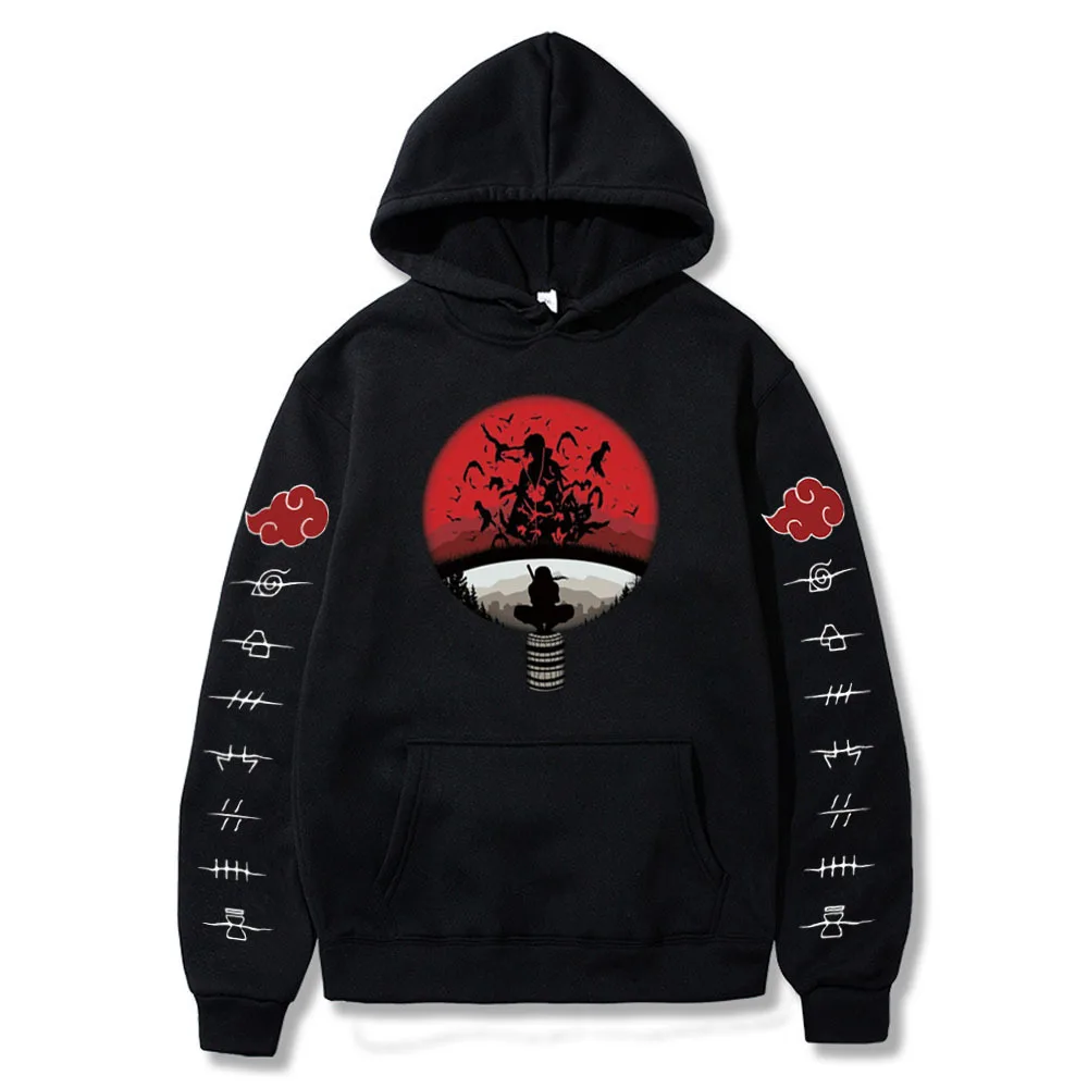 

Japan Anime Akatsuki Cloud Symbols Print Men Hoodies Sweatshirt Streetwear Hoodie Men Women Oversized Sweatshirt Pullover Hoody