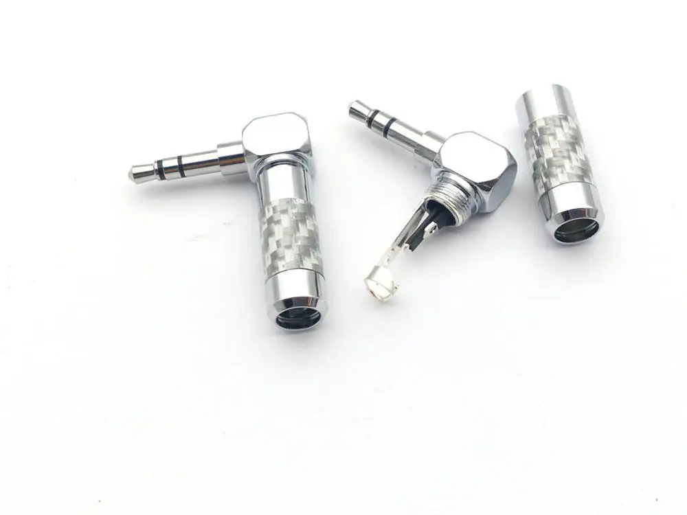 20 шт. коннектор из углеродного волокна с родиевым покрытием и прямоугольным