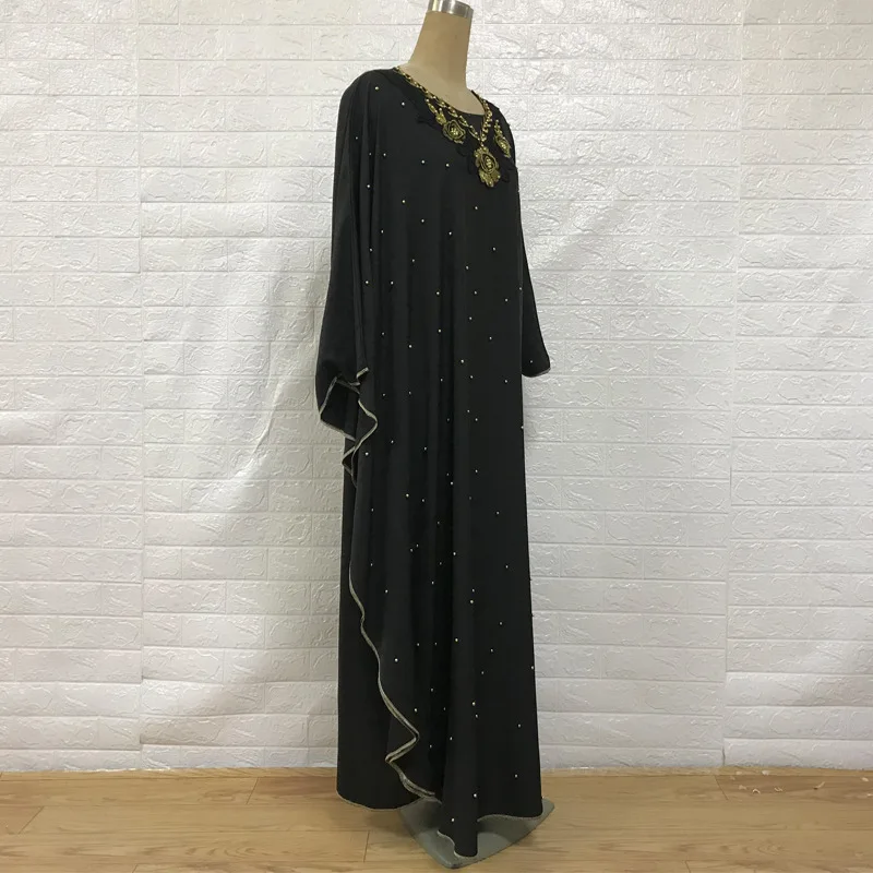 Женское длинное платье-абайя с вышивкой в мусульманском стиле | Тематическая
