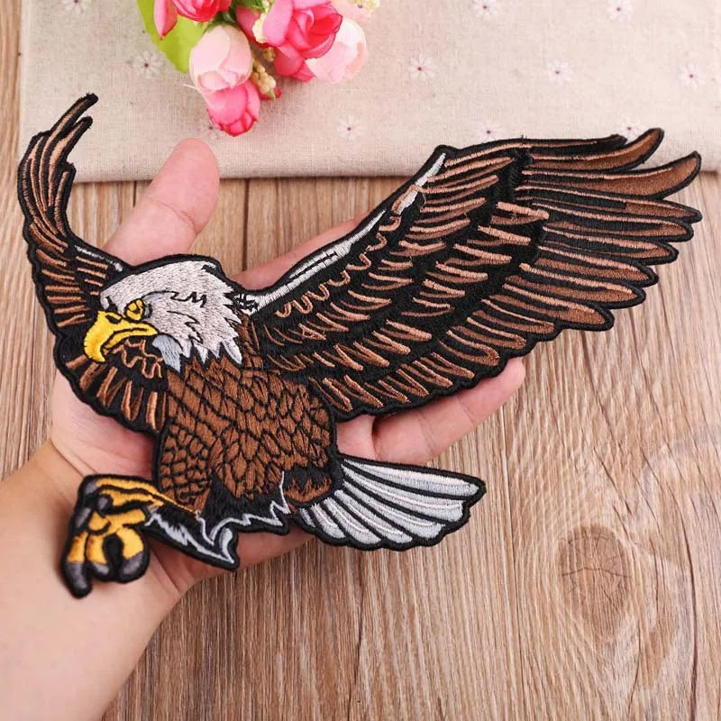 Нашивки с большим орлом крылом птицей вышитые байкерские мотоциклетные нашивки