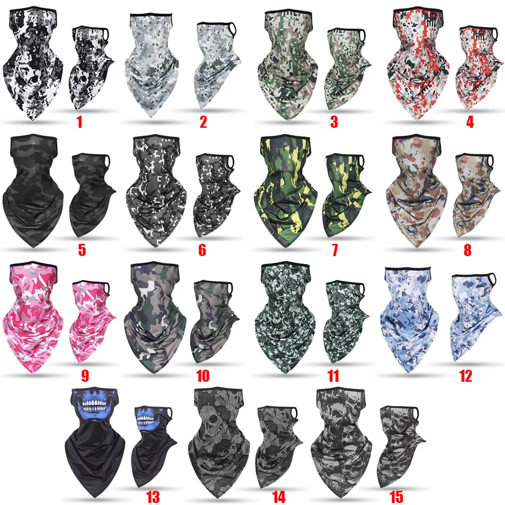 Камуфляжная серия ледяная шелковая Спортивная бандана треугольная подвеска