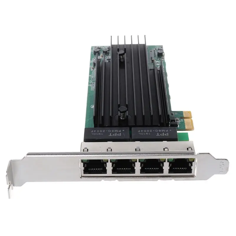 4-Порты и разъёмы RJ45 Gigabit Ethernet PCI Express X14 серверный адаптер Сетевая карта Intel82575-T4 чип Chipest