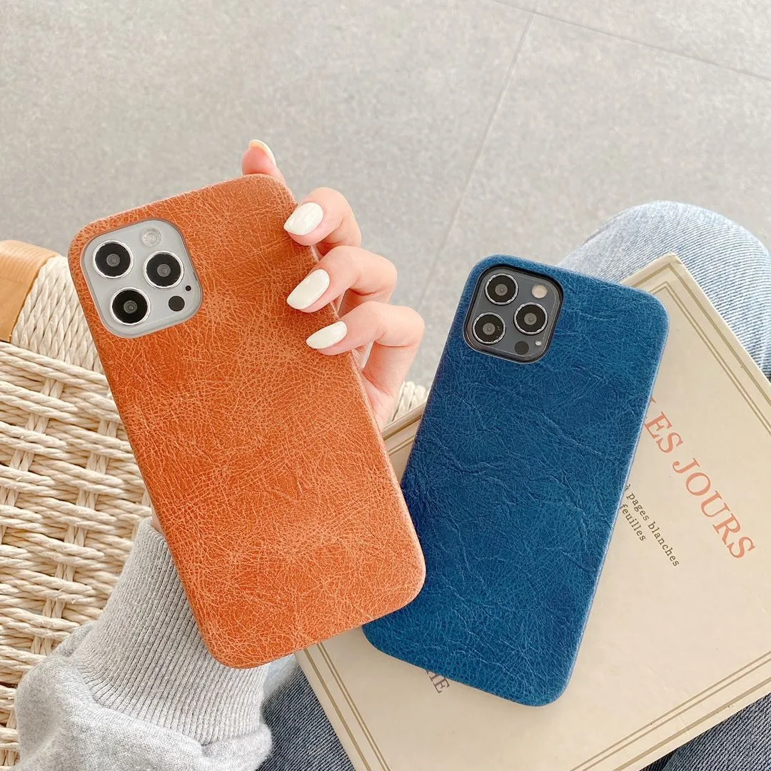 

Simple Retro Luxury Couple Soft Case For Iphone 14 13 11 12 Pro Max 7 8 Plus Xr X Xs Max Se 2020 Pu Leather Phone Cover Fundas