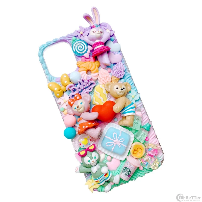 

Handmade Case for Samsung Note 20/10 Plus DIY Phone Cover S20 Ultra 3D Bear Cream Mobile Shell Note8/9 Cartoon Galaxy S8/s9/s10+