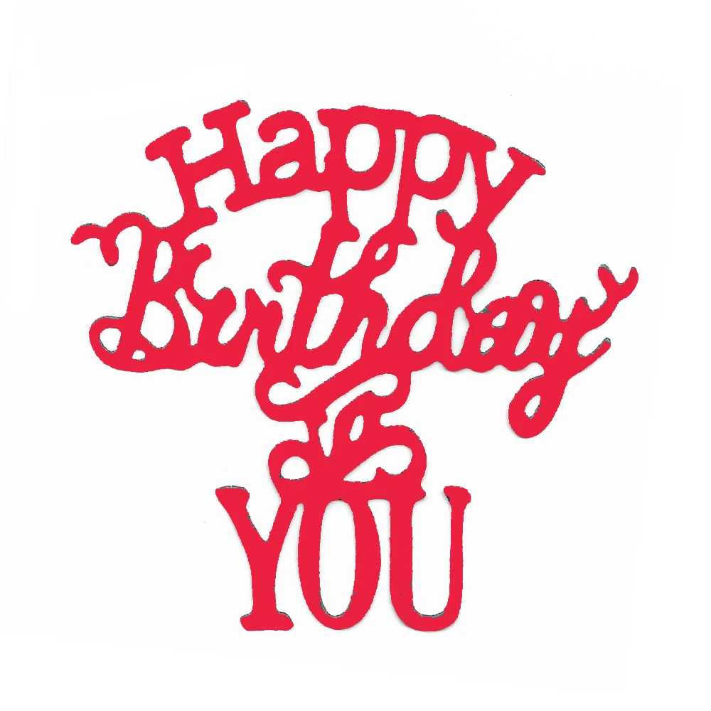 

Birthday Die Cutting Dies For Scrapbooking DIY Stamps And Dies Embossing Stencil Paper Cutter Cards Making Crafts Cut Die Mold