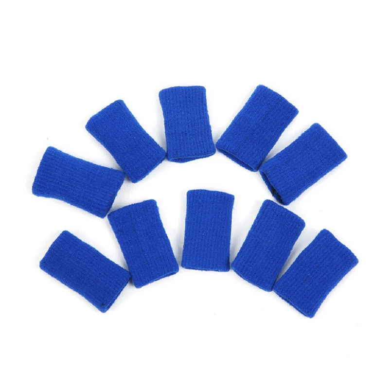 

10 PCs Stretchy Finger Protector Sleeve Nylon Support Arthritis Sports Aid Straight Wrap To Reduce The Hurts 2 Colors