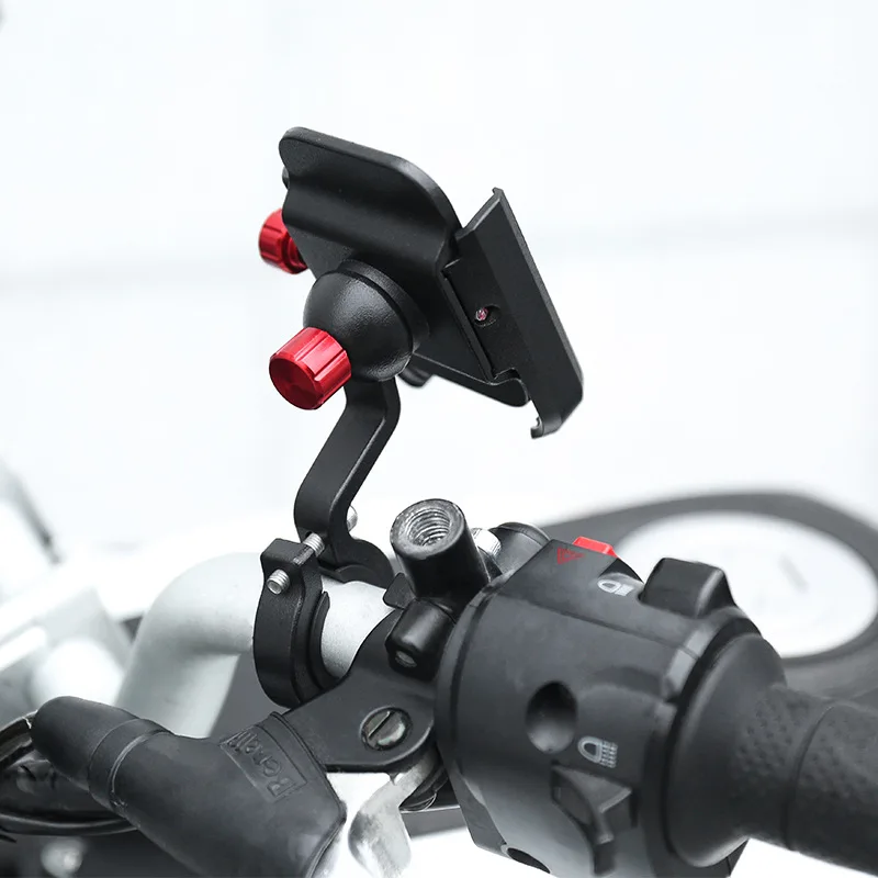 vmonv aluminum alloy motorcycle rearview mirror universal cell phone holder stand support handlebar bike moto mobile phone mount free global shipping