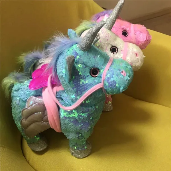 2019 новые милые блестки Единорог электрическая ходьба плюшевые игрушечные