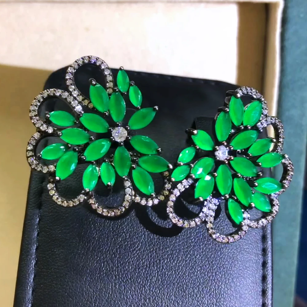 

Модные новые роскошные Великолепные блестящие серьги с фианитами для невесты, свадьбы, актера, танцора, встреч, вечеринки, шоу, ювелирные из...