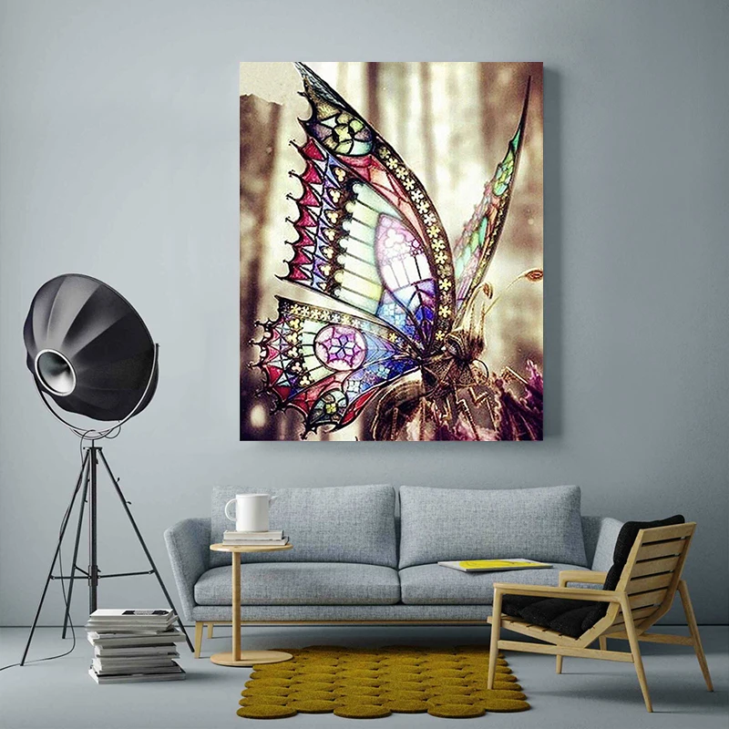 Картины по номерам Цветок эльф бабочка Современная Реалистичная ручная работа