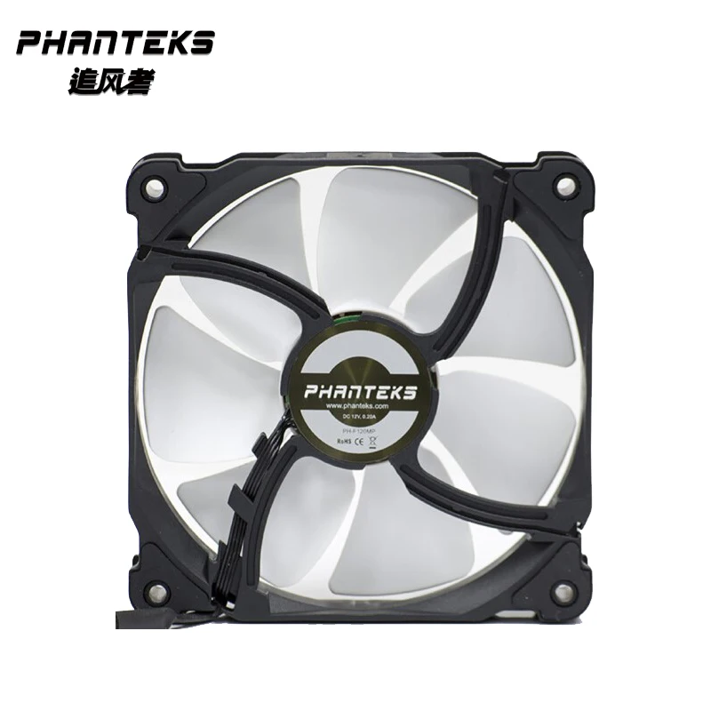 Phanteks черный, белый PWM 12 см, 14 см вентилятор, 12 В вентилятор радиатора, чехол для компьютера вентилятор, гидравлический подшипник 4pin pwm штекер PH-F120/140MP