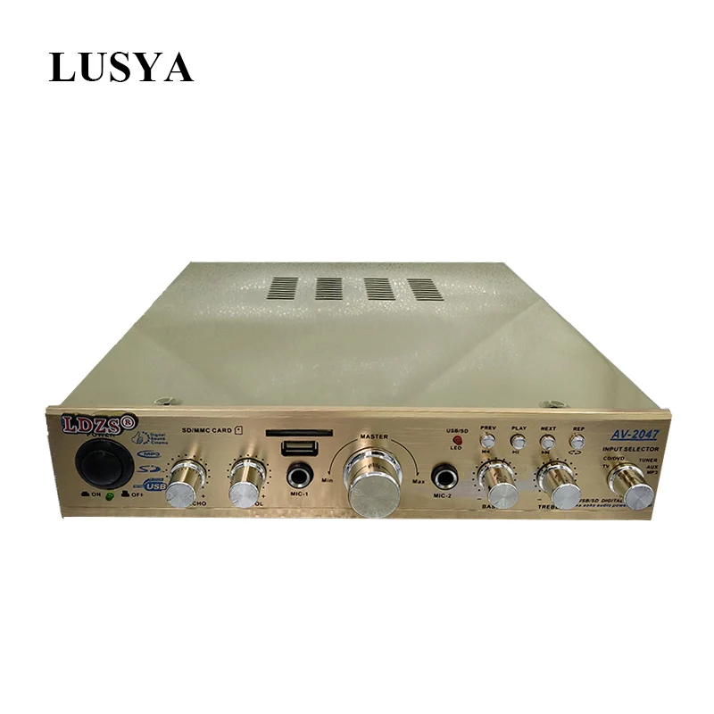 Lusya HIFI 5,1 канала bluetooth усилитель 300 Вт Профессиональный Домашний аудиоусилитель 220V T0852