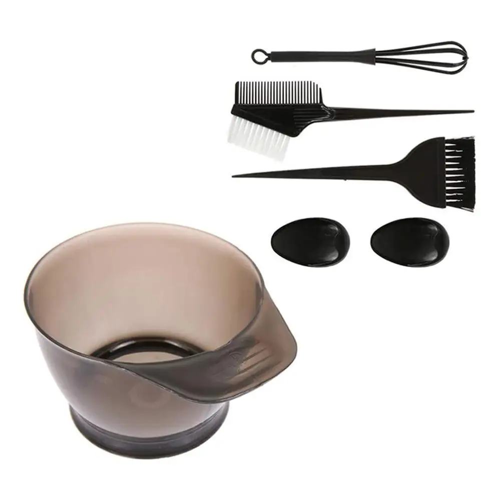 

5Pcs Professional Hair Coloring Dyeing Brush Comb Ear Cover Mixing Bowl Tool Kit