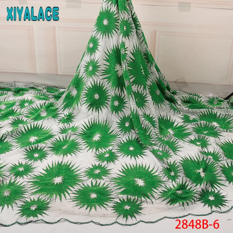 Нигерийская двойная сетчатая кружевная ткань Aso Ebi африканская