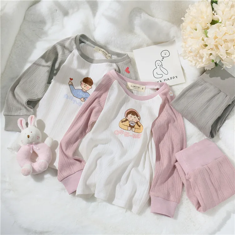 Tonytaobaby новый комплект домашней одежды для мальчиков и девочек дышащая Пижама
