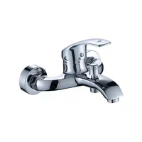 brass material chrome finishing wall mounted of luxury bathroom faucet