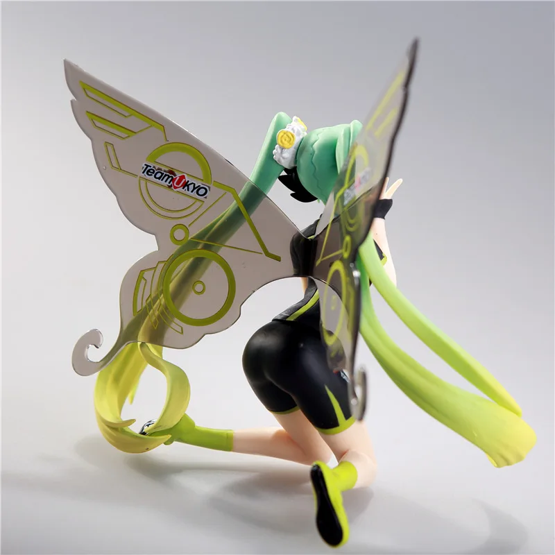 

Anime Toy Figure Racing Miku Kneeling Posture Cheering Butterfly Miku Figure