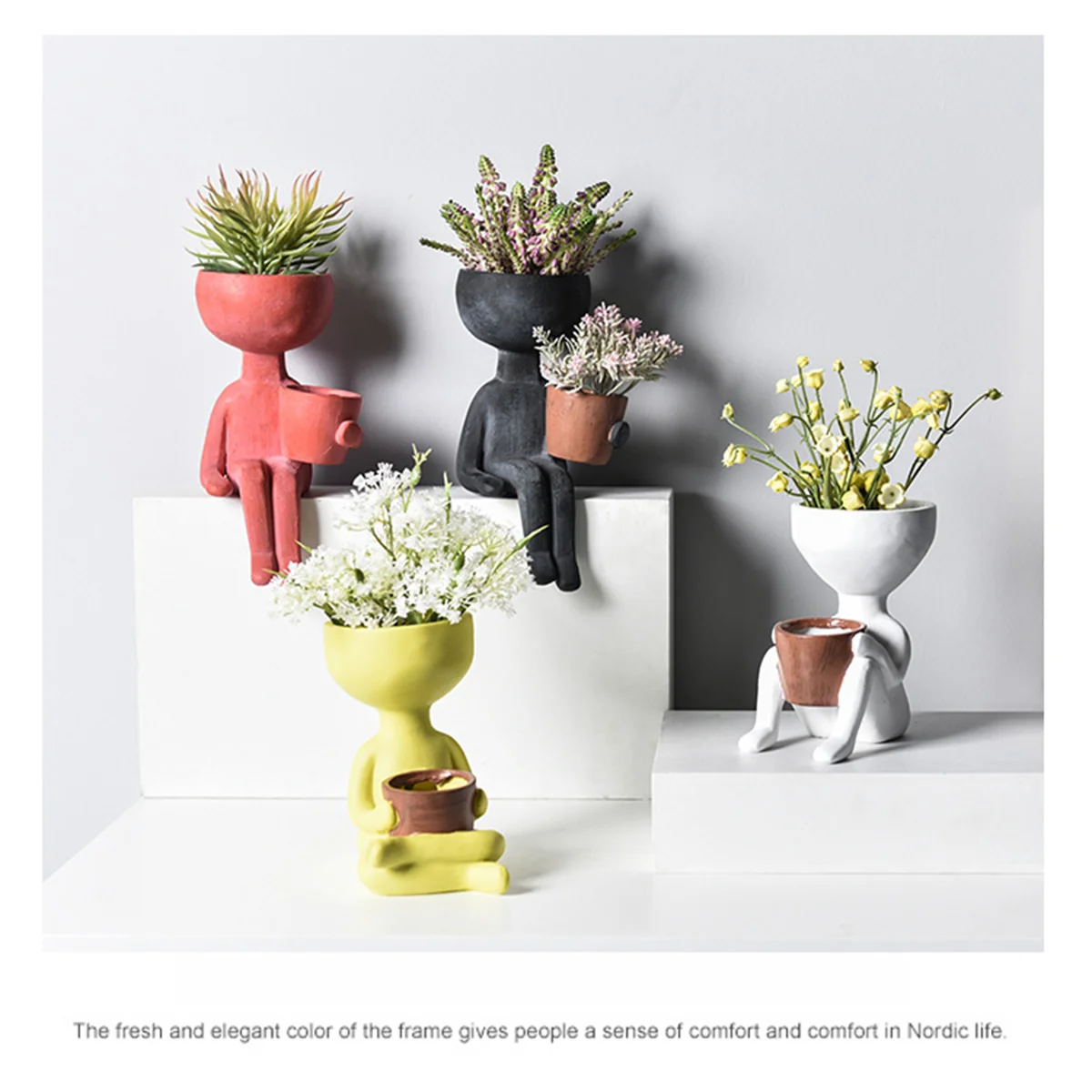 Креативная художественная портретная ваза скульптура цветочный горшок садовое