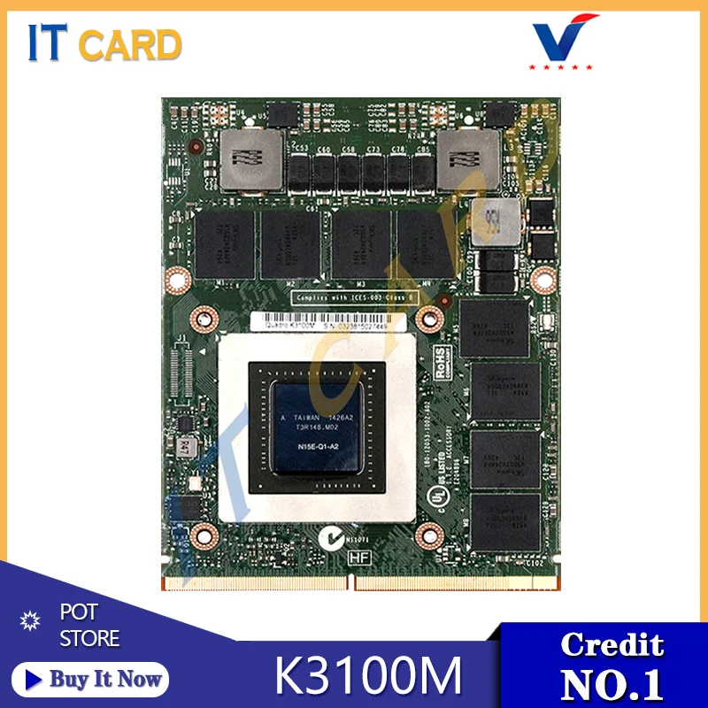 Видеокарта Quadro K3100M GDDR5 4 Гб N15E-Q1-A2 с радиатором и X-кронштейном видеокарта для Apple iMac
