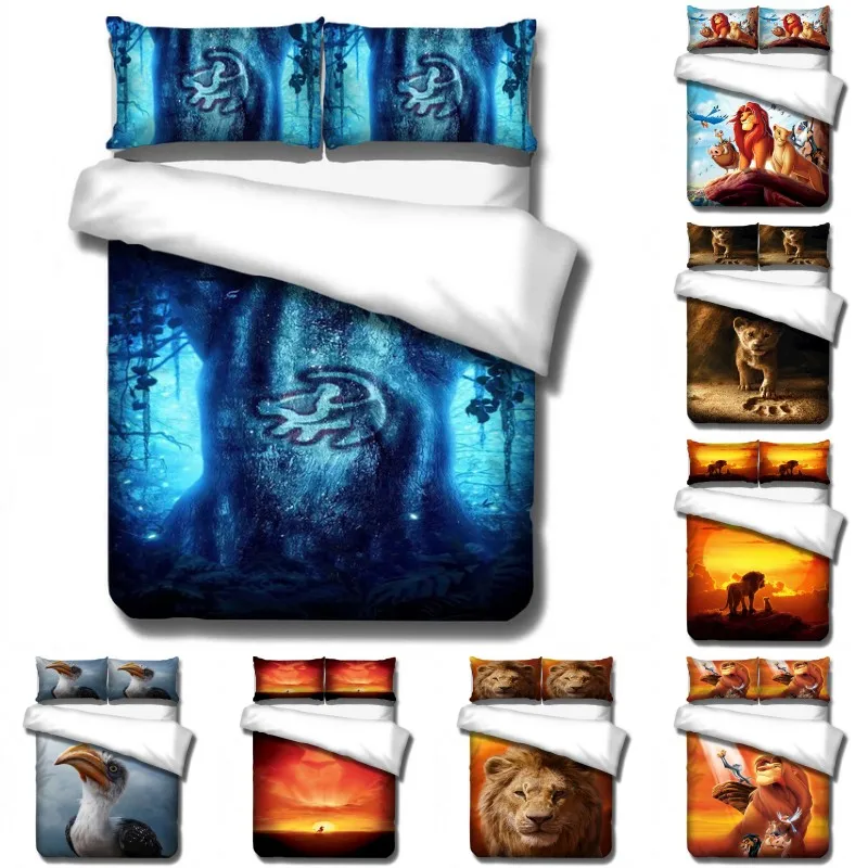 Постельное белье Симба Король Лев с изображением животных комплект постельных