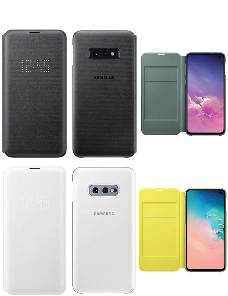 Samsung-funda inteligente con vista LED, Original, para Samsung Galaxy S10, SM-G9730, S10, SM-G9700, S10 E, S10E, S10Plus, G9750-1