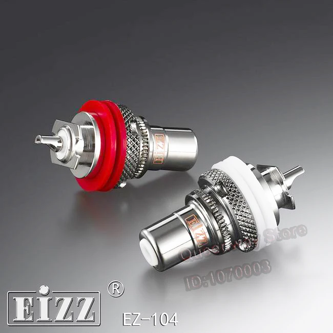 

EIZZ EZ-104 RCA Signal Socket Signal Socket Jack AV Amplifier Tube Audio Terminal Amp Tellurium Copper non-magnetic Pair