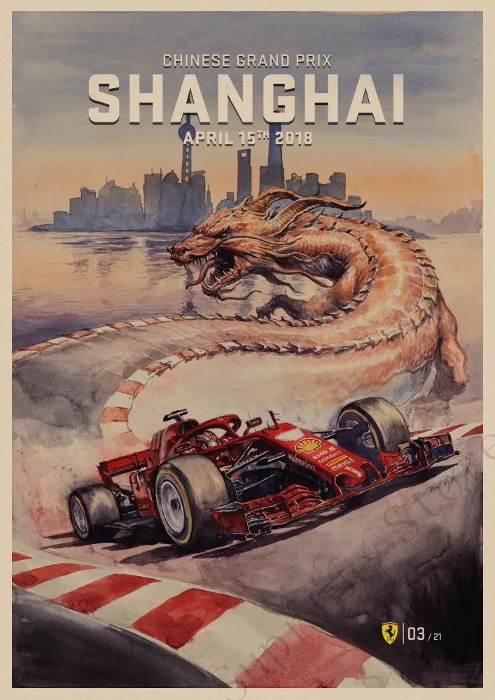 Винтаж Мексика Катара Италия путешествия плакат ретро F1 гоночный автомобиль живопись настенный Бар Паб дом искусство крафт-бумага Декор для гостиной - Цвет: 7