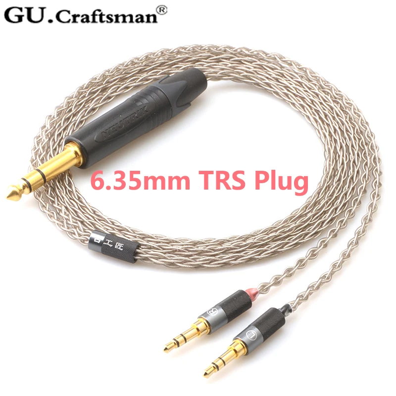 GUcraftsman 6n серебро для Beyerdynamic T1 2nd elear STELLIA Elegia AT-D5200 D7200 D9200 ANANDA Arya кабель для обновления наушников