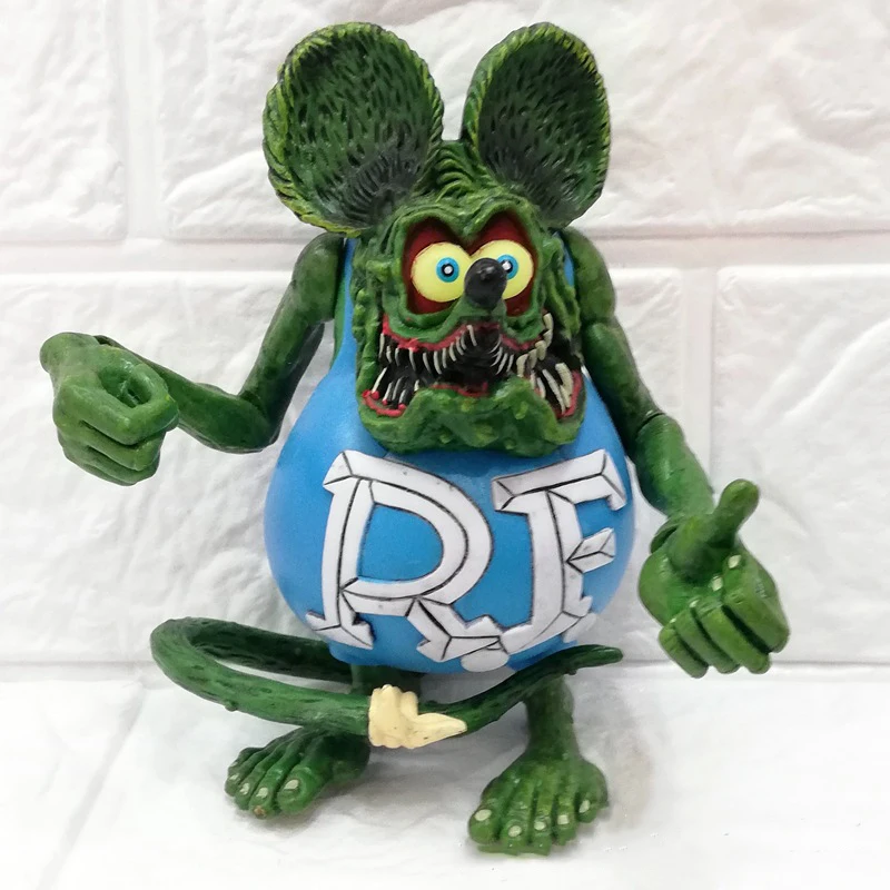 

Hot Sale Fink Rat Ornaments 12cm Pvc Joints Movable Hand-Made Model Decoration