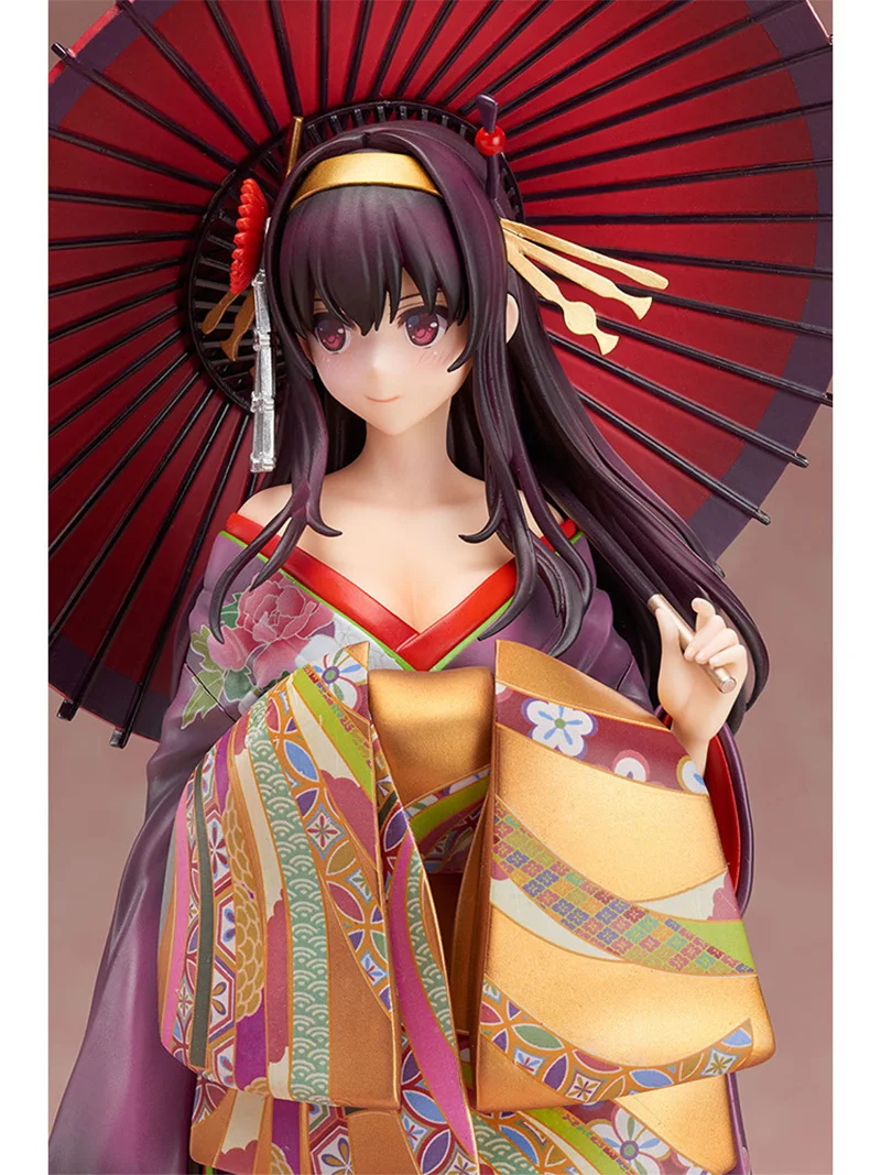 

25cm Anime Figure Saekano How to Raise a Boring Girlfriend Utaha Kasumigaoka Kimono Ver. PVC Action Figure Toy Model Toys Gift