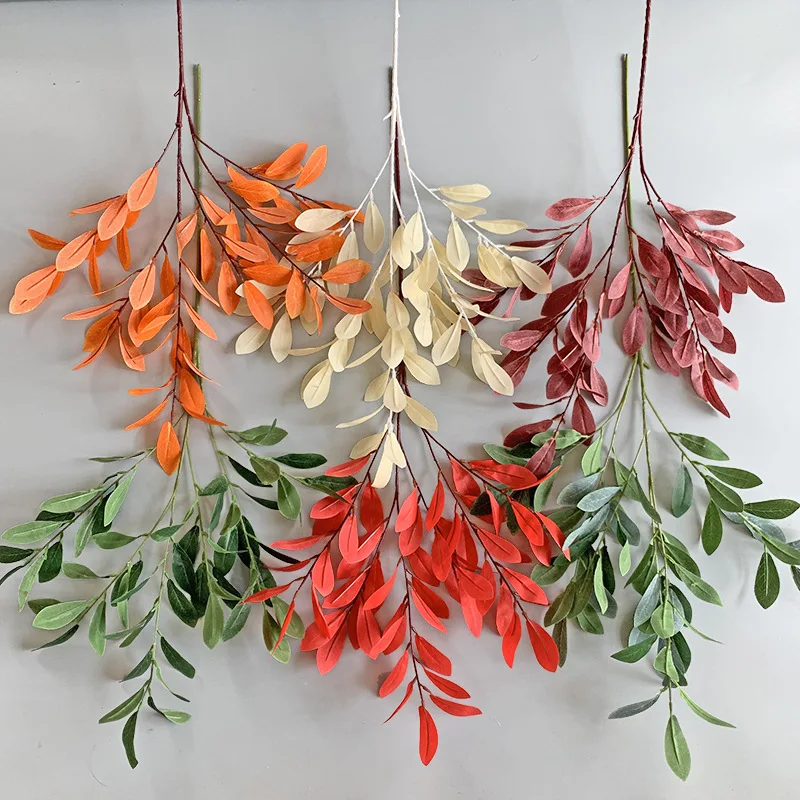 

Wedding Simulation Flower 5-Fork Azalea Leaf Wedding Hall Set Flower Arrangement Home Decoration Simulation Plant False Leaf