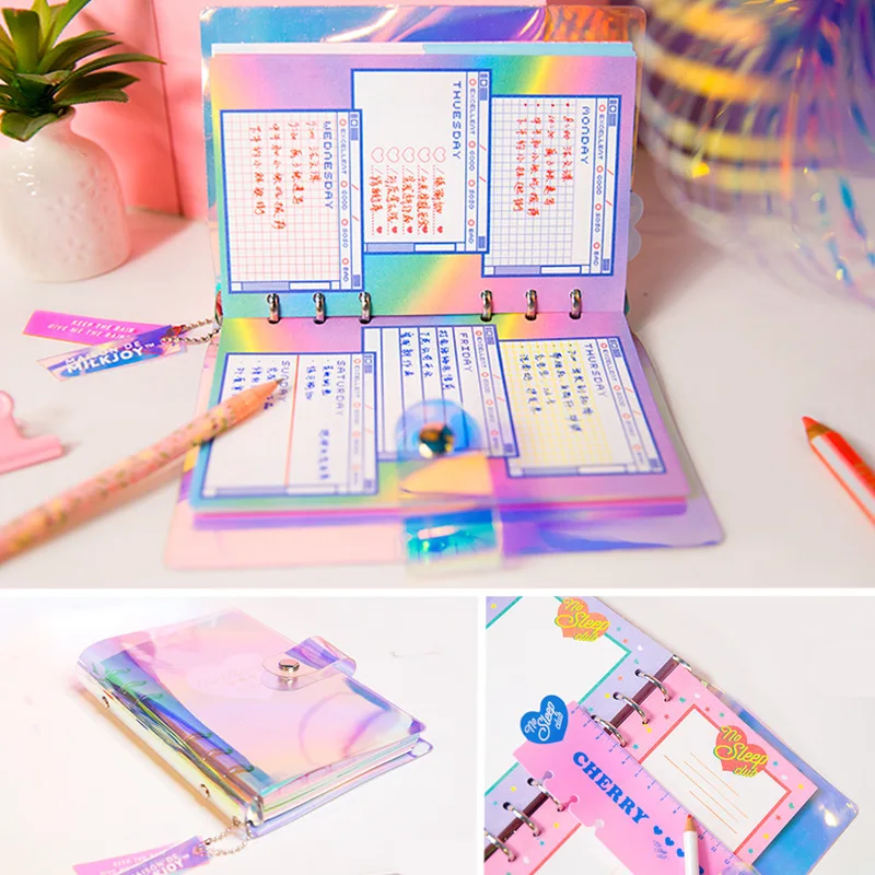 A6 спиральный блокнот планировщик Органайзер разделители дня Еженедельный