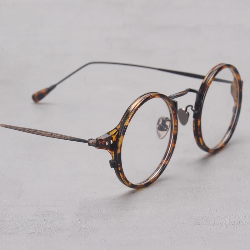 Мужская и женская оправа для очков TR90 винтажные круглые очки по рецепту при
