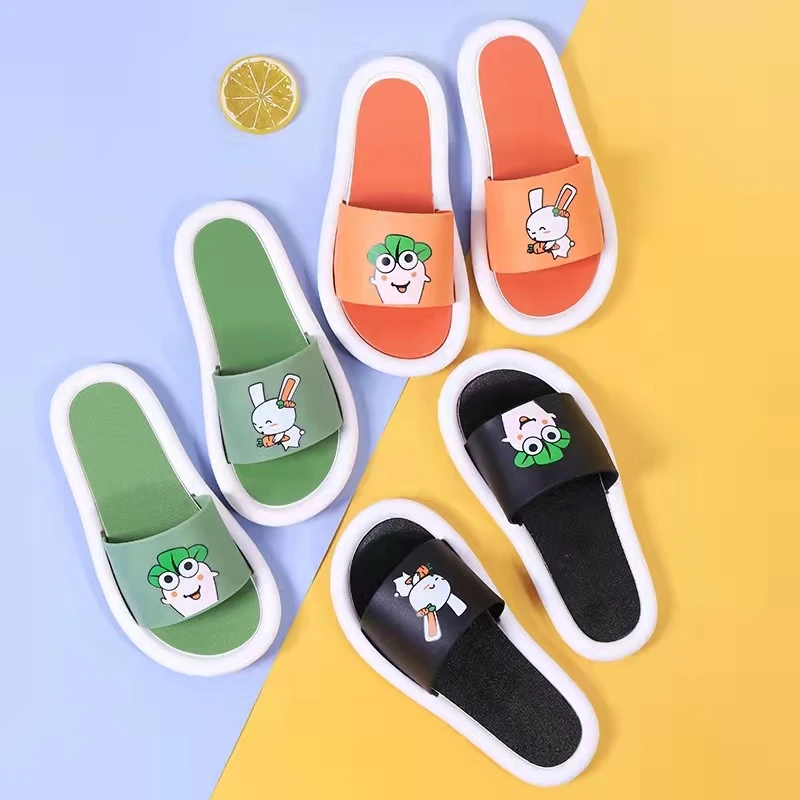 

Summer Comfort Children Slippers Girl Boy Cute Bathroom Shoes Cartoon Non-Slip Soft Sole Home Indoor Shoes Beach Shoes Kids