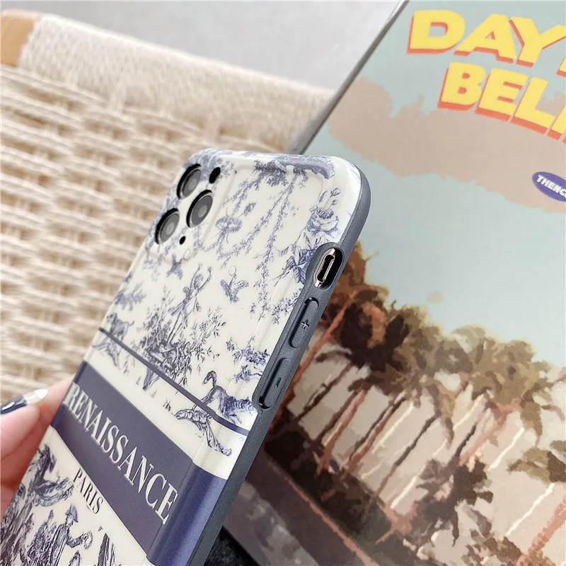 Чехол для телефона в стиле ретро Париж iphone 11 Pro Max 7 8 plus X XR XS роскошный мягкий чехол 12 mini SE 2020|Бамперы| |
