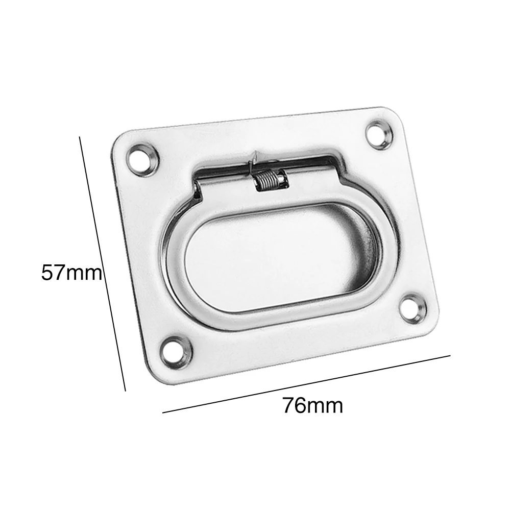 

Stainless Steel Pull Ring Boat Silver Lift Hardware Durable Cabinet Handle Fitting Flush Marine Locker Spring Recessed Hatch