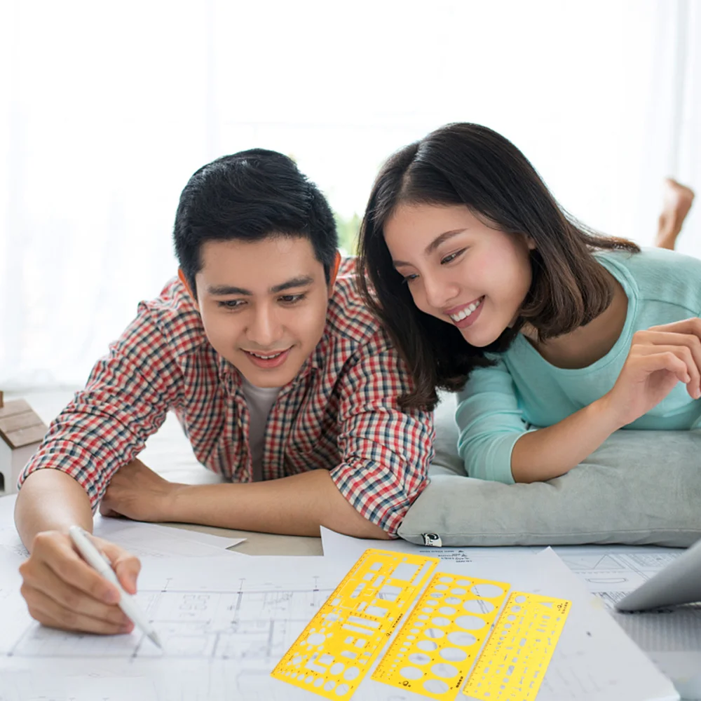 

Professional Ellipse Drafting Template Ruler 3 kinds Design Drawing Template