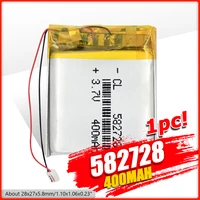 124 pcs 3 7v 400mah li polymer battery 582728 rechargeable lithium polymer batteries mp3 mp4 pda selfie stick gps dvd bateria